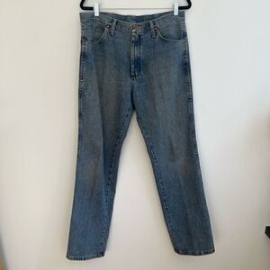 Wrangler Men's Straight Leg Mid-Rise Denim Jeans Blue Size 34"